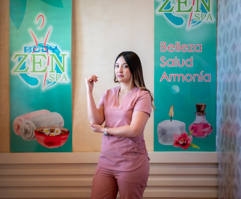 Portrait of a woman in a spa setting, emphasizing relaxation and wellness in Juárez